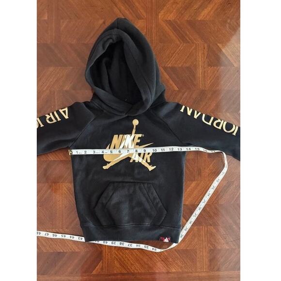 Nike Air Jordan Black Gold Logo Hoodie XS (4–5 Yrs) - Picture 6 of 15